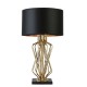 Searchlight-4110GO - Ethan - Gold Table Lamp with Black & Gold Shade