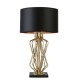Searchlight-4110GO - Ethan - Gold Table Lamp with Black & Gold Shade