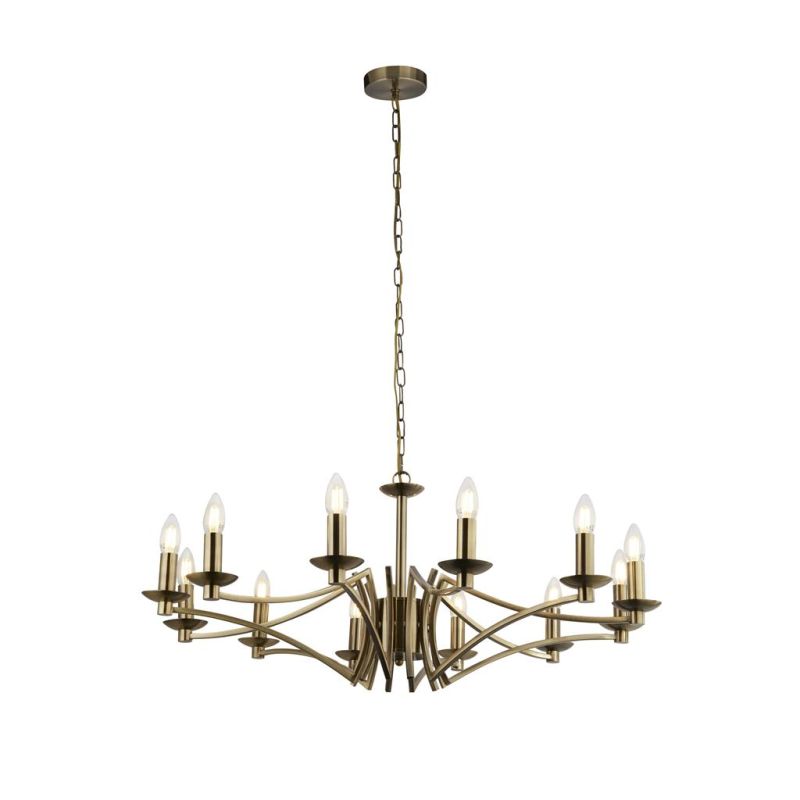 Searchlight-41312-12AB - Ascot - Antique Brass 12 Light Centre Fitting