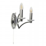 Ascot - Polished Chrome 2 Light Wall Lamp Ascot - Polished Chrome 2 Light Wall Lamp
