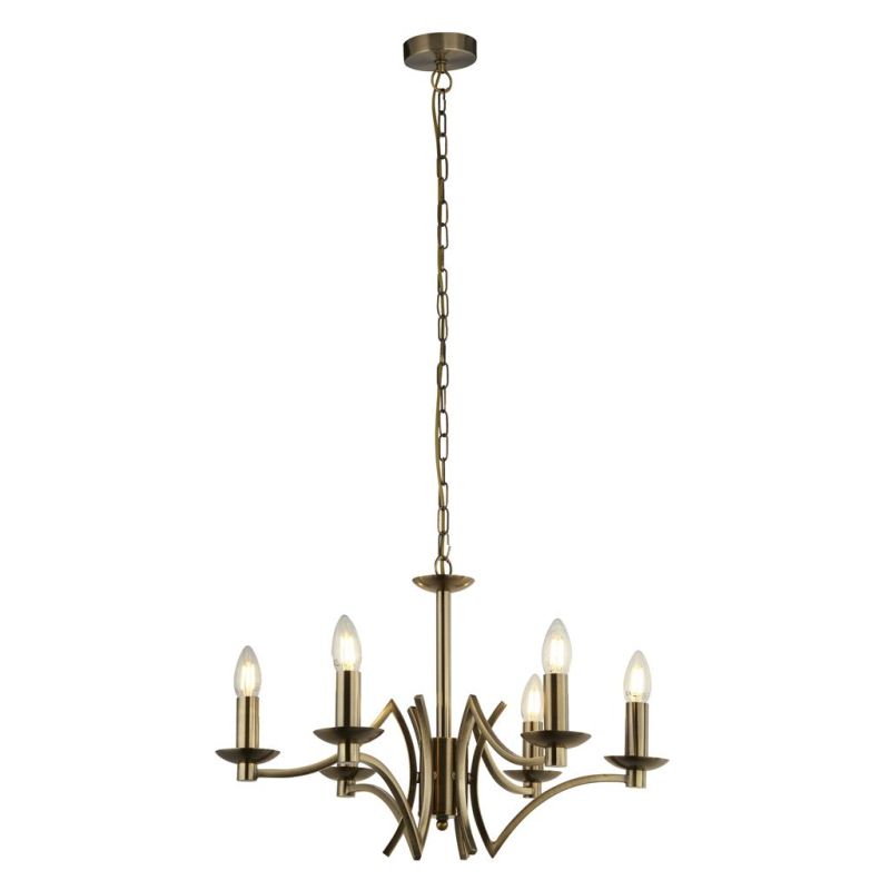 Searchlight-41312-6AB - Ascot - Antique Brass 6 Light Centre Fitting