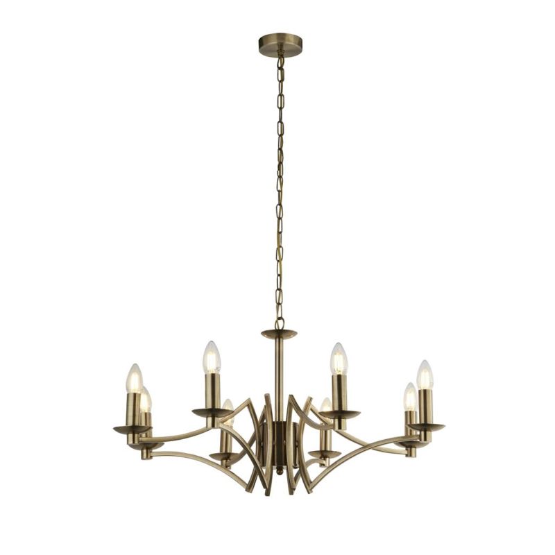 Searchlight-41312-8AB - Ascot - Antique Brass 8 Light Centre Fitting