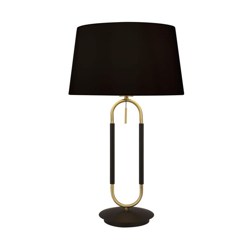 Searchlight-41431SB - Jazz - Black & Satin Brass Table Lamp