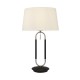 Searchlight-41431SS - Jazz - White & Black with Satin Silver Table Lamp