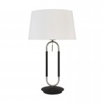 Jazz - White & Black with Satin Silver Table Lamp Jazz - White & Black with Satin Silver Table Lamp
