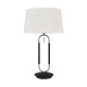 Searchlight-41431SS - Jazz - White & Black with Satin Silver Table Lamp