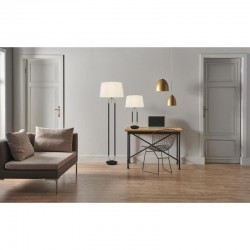 Jazz - White & Black with Satin Silver Table Lamp Jazz - White & Black with Satin Silver Table Lamp