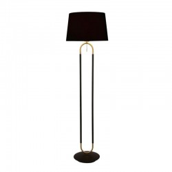 Jazz - Black & Satin Brass Floor Lamp