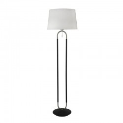 Jazz - White & Black with Satin Silver Floor Lamp