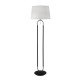 Searchlight-41432SS - Jazz - White & Black with Satin Silver Floor Lamp