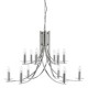 Searchlight-41612-12SS - Ascona - Satin Silver Twist 12 Light Pendant with Crystal Details