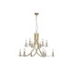 Searchlight-41612-12SB - Ascona - Satin Brass & Crystal Twist 12 Light Pendant