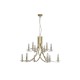 Searchlight-41612-12SB - Ascona - Satin Brass & Crystal Twist 12 Light Pendant