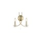 Searchlight-4162-2SB - Ascona - Satin Brass Twist 2 Light Wall Lamp with Crystal Details