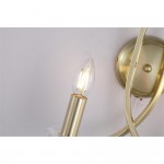 Ascona - Satin Brass Twist 2 Light Wall Lamp with Crystal Details