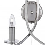 Ascona - Satin Silver Twist 2 Light Wall Lamp with Crystal Details