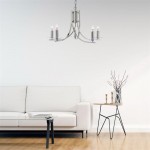 Ascona - Satin Silver Twist 5 Light Pendant with Crystal Details