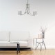 Searchlight-4165-5SS - Ascona - Satin Silver Twist 5 Light Pendant with Crystal Details