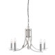 Searchlight-4165-5SS - Ascona - Satin Silver Twist 5 Light Pendant with Crystal Details