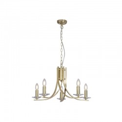 Ascona - Satin Brass & Crystal Twist 5 Light Pendant Ascona - Satin Brass & Crystal Twist 5 Light Pendant