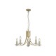 Searchlight-4165-5SB - Ascona - Satin Brass & Crystal Twist 5 Light Pendant