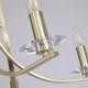 Searchlight-4165-5SB - Ascona - Satin Brass & Crystal Twist 5 Light Pendant