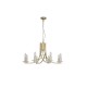Searchlight-4168-8SB - Ascona - Satin Brass & Crystal Twist 8 Light Pendant