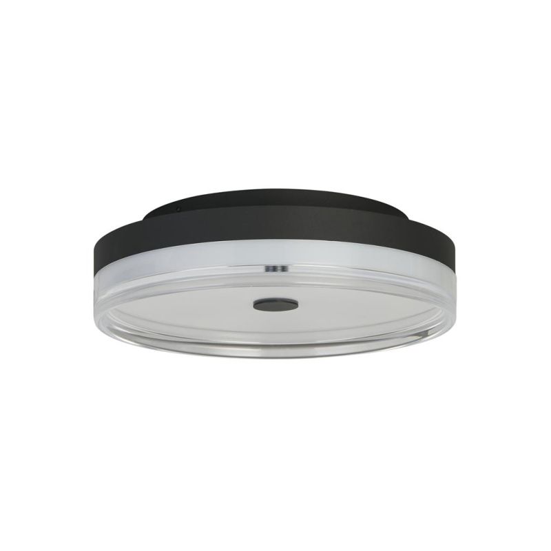 Searchlight-42651-30BK - Cyprus - Black LED Flush with Clear & White Acrylic