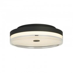Cyprus - Black LED Flush with Clear & White Acrylic Cyprus - Black LED Flush with Clear & White Acrylic