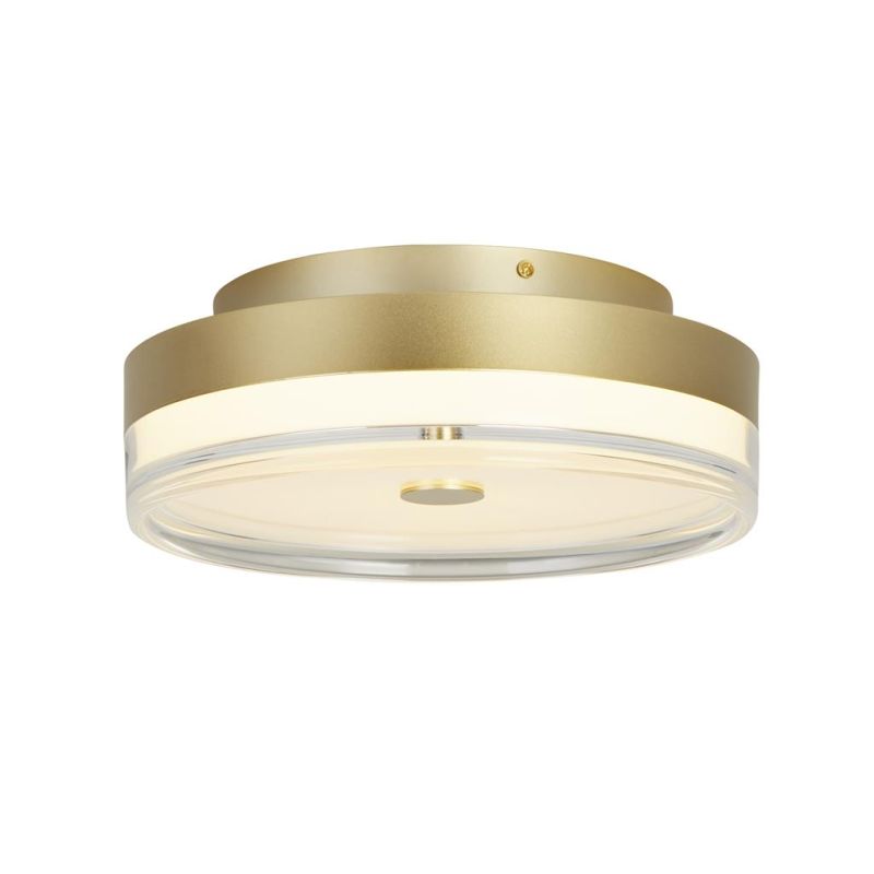 Searchlight-42651-40GO - Cyprus - Gold LED Flush with Clear & White Acrylic