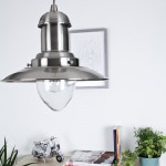 Fisherman - Satin Silver with Clear Glass Fisherman Pendant