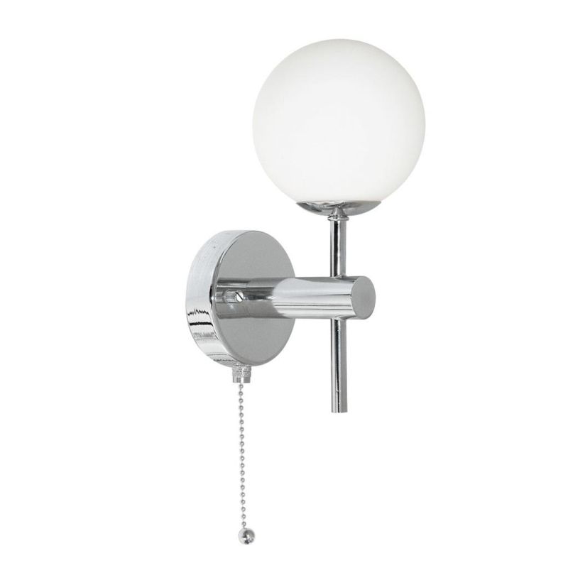 Searchlight-4337-1-LED - Global - Bathroom Opal Glass & Chrome Wall Lamp