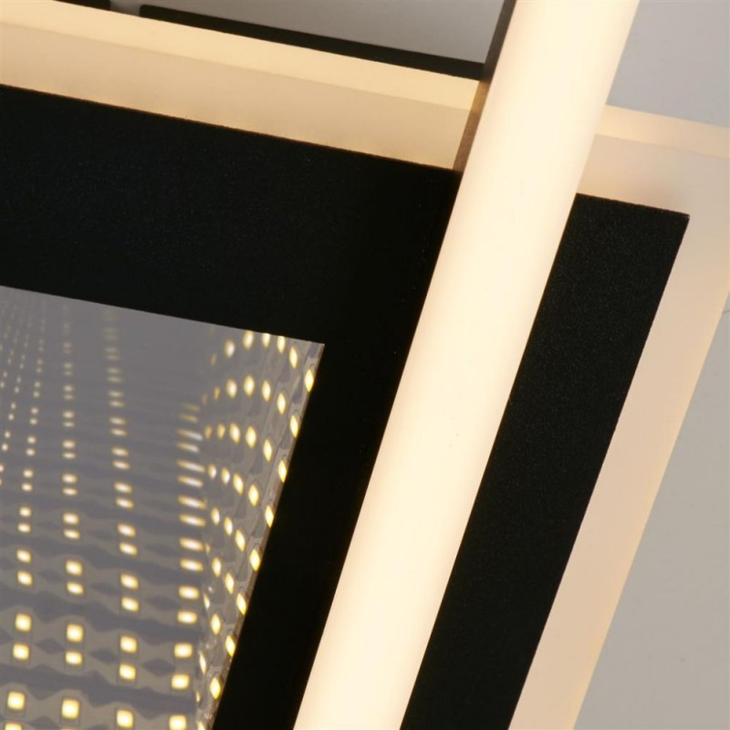 Searchlight-44250BK - Quadrate - Matt Black LED Flush