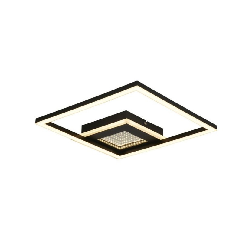 Searchlight-44250BK - Quadrate - Matt Black LED Flush