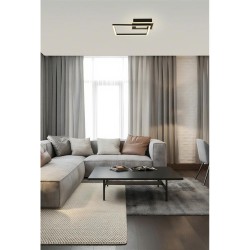Quadrate - Matt Black LED Flush