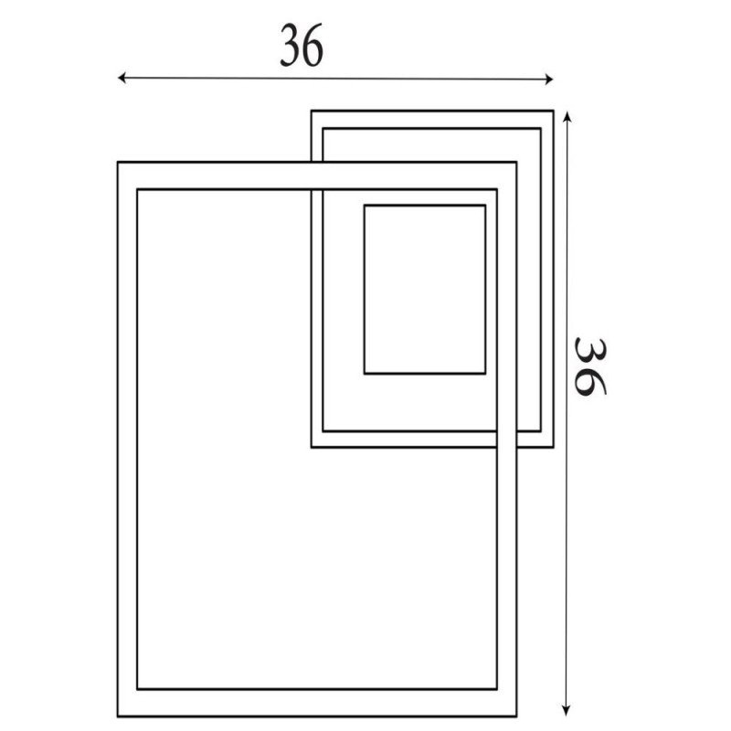 Searchlight-44250BK - Quadrate - Matt Black LED Flush