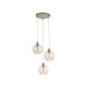 Searchlight-44520-3CP - Radiance - Matt Gold 3 Light Cluster Pendant with Champagne Swirled Glass