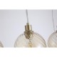 Searchlight-44520-6CP - Radiance - Matt Gold 6 Light over Island Fitting with Champagne Swirled Glass