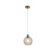 Searchlight-44520CP - Radiance - Matt Gold Pendant with Champagne Swirled Glass