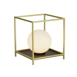 Block - Gold & Black Table Lamp with Opal Glass