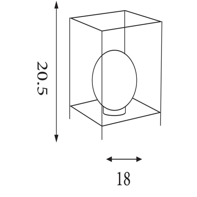 Searchlight-4452GO - Block - Gold & Black Table Lamp with Opal Glass