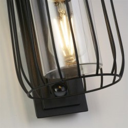 Reed - Black PIR Wall Lamp with Clear Diffuser Reed - Black PIR Wall Lamp with Clear Diffuser