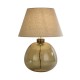 Searchlight-44651GR - Zenith - Green Glass Table Lamp with Natural Linen Shade