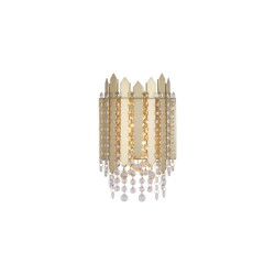 Spear - Gold 2 Light Wall Lamp with Crystal