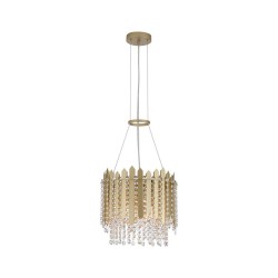 Spear - Gold 5 Light Pendant with Crystal