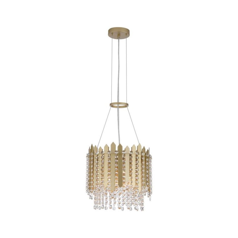 Searchlight-44710-5GO - Spear - Gold 5 Light Pendant with Crystal