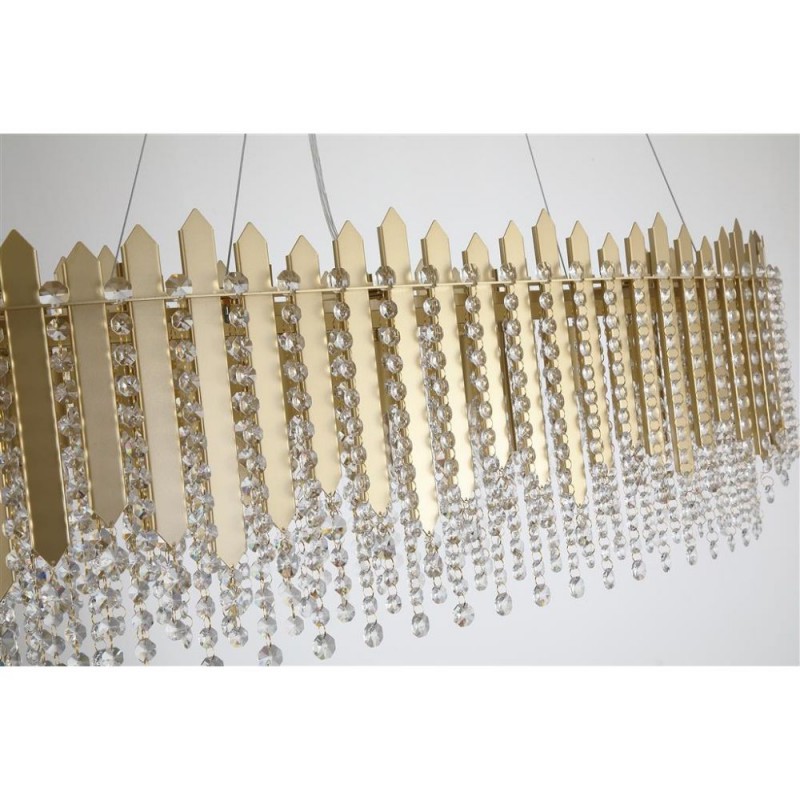 Searchlight-44711-8GO - Spear - Gold 8 Light over Island Fitting with Crystal