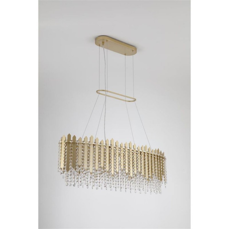 Searchlight-44711-8GO - Spear - Gold 8 Light over Island Fitting with Crystal