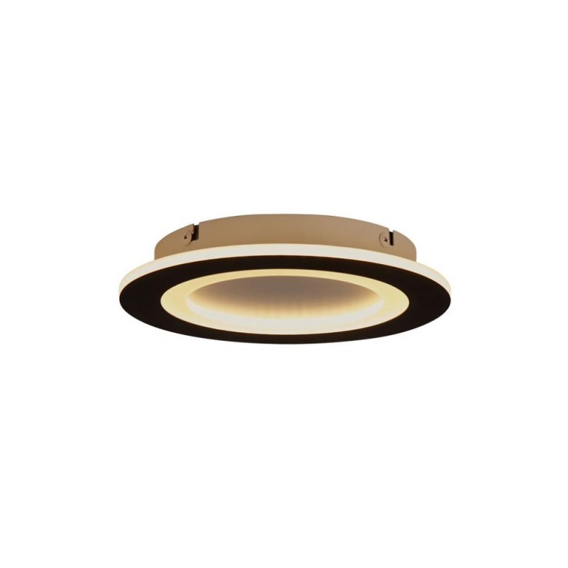 Searchlight-44712BK - Ringo - Matt Black & White CCT Flush with Remote Control ∅ 25 cm