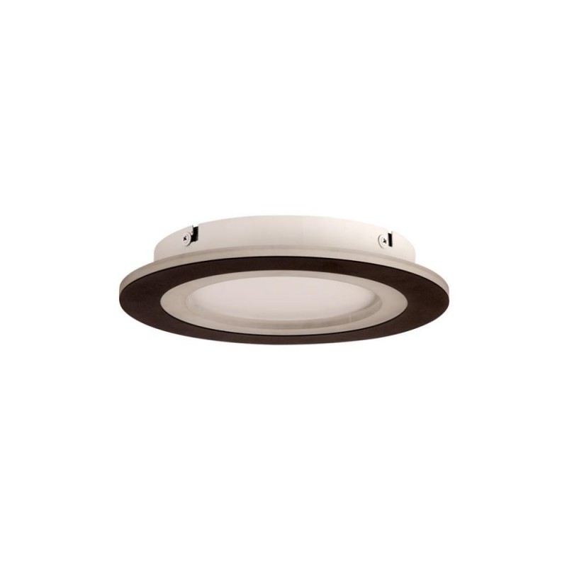 Searchlight-44712BK - Ringo - Matt Black & White CCT Flush with Remote Control ∅ 25 cm